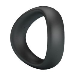 CRAZY BULL - ANILLO PARA PENE DE SILICONA ERGONÓMICO VALEN NEGRO