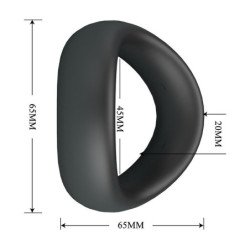 CRAZY BULL - ANILLO PARA PENE DE SILICONA ERGONÓMICO VALEN NEGRO