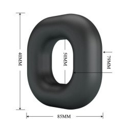 CRAZY BULL - ANILLO PARA PENE DE SILICONA SUPERSUAVE WALDEN NEGRO