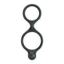 CRAZY BULL - FLORIAN DOUBLE COCK AND BALL RING BLACK