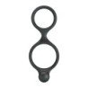 CRAZY BULL - FLORIAN DOUBLE COCK AND BALL RING BLACK