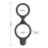 CRAZY BULL - ANILLO DOBLE PARA PENE Y TESTÍCULOS FLORIAN NEGRO