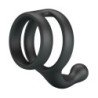 CRAZY BULL - YANCY DOUBLE COCK AND BALL RING BLACK