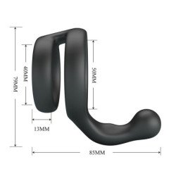 CRAZY BULL - ANILLO DOBLE PARA PENE Y TESTÍCULOS YANCY NEGRO