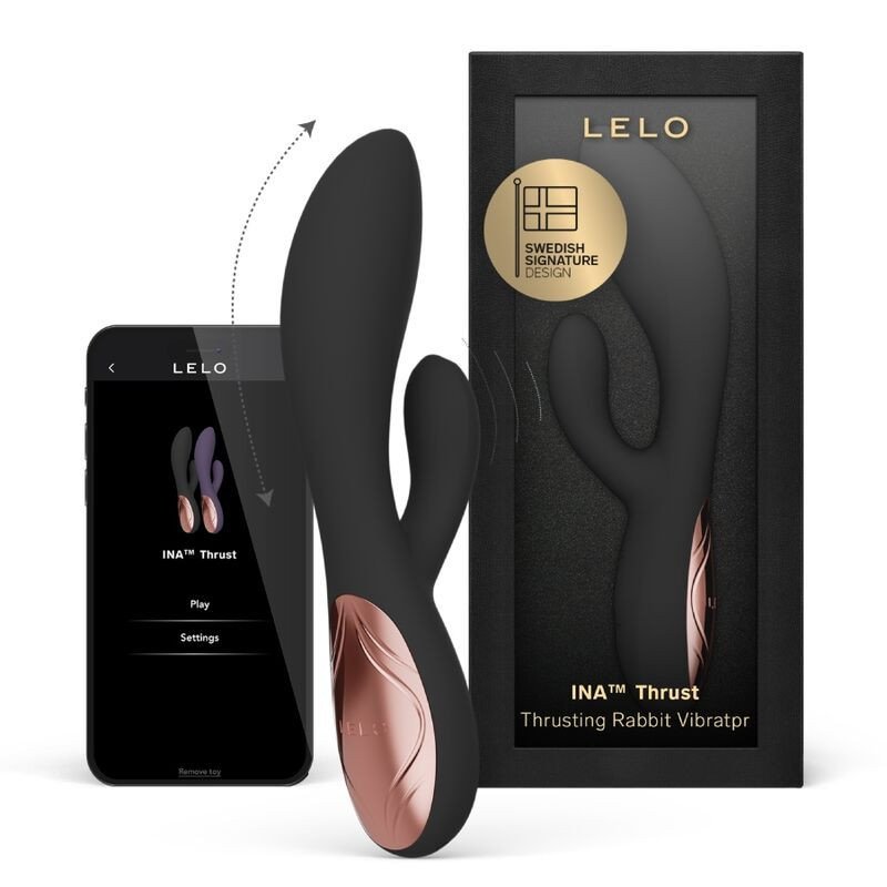LELO - INA THRUST RABBIT THRUSTING VIBRATOR BLACK