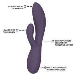 LELO - VIBRADOR DE EMPUJE CON CONEJO INA THRUST MORADO