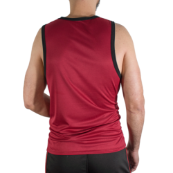 MACHO - CMV003 MAROON GYM T-SHIRT L/XL