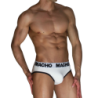 MACHO - MCH006 CLÁSICO SIN MANGAS BLANCO + NEGRO L