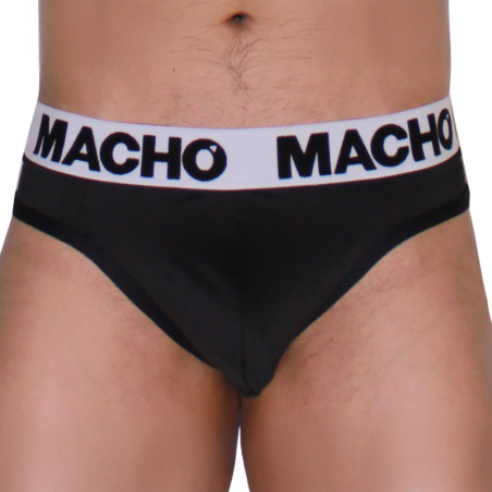 MACHO - MTG002  BLACK/BLACK THONG L