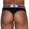 MACHO - MTG002  BLACK/BLACK THONG S