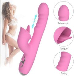 NALONE - VIBRADOR T-MAY CON FORMA DE CONEJO CON MOVIMIENTO DE EMPUJE Y OSCILACIÓN