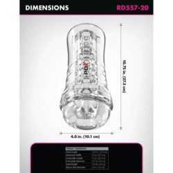 PDX ELITE - VIEWTUBE PLUS TRANSPARENTE EZ-GRIP PARA UN ESTIMULANTE DE 21 CM