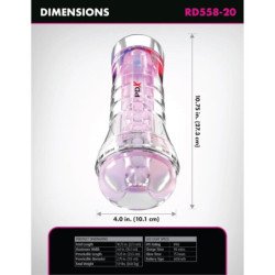 PDX ELITE - VIEWTUBE XXL LED TRANSPARENTE STROKER 27,3 CM