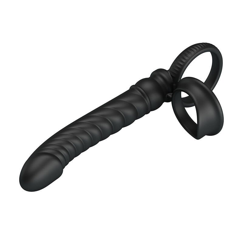 PRETTY LOVE - MERRITT ANAL VIBRATOR WITH RING AND VIBRATION BLACK