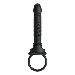 PRETTY LOVE - MERRITT ANAL VIBRATOR WITH RING AND VIBRATION BLACK
