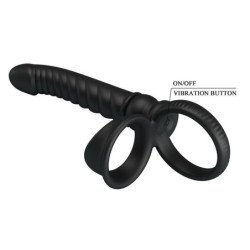 PRETTY LOVE - MERRITT ANAL VIBRATOR WITH RING AND VIBRATION BLACK