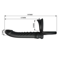 PRETTY LOVE - MERRITT ANAL VIBRATOR WITH RING AND VIBRATION BLACK