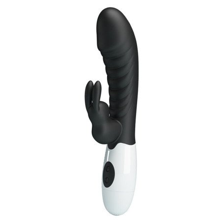 PRETTY LOVE - VIBRADOR DE CONEJO TRAVIESO DE 30 FUNCIONES NEGRO