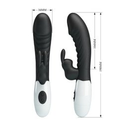 PRETTY LOVE - NAUGHTY BUNNY 30 FUNCTION RABBIT VIBRATOR BLACK