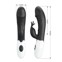 PRETTY LOVE - RASMUSSEN 30 FUNCTION RABBIT VIBRATOR BLACK