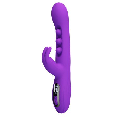 PRETTY LOVE - VIBRADOR SABIEN RABBIT CON ESTIMULACIÓN POR GOLPES Y LED MORADO