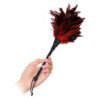 SERIE DE FANTASÍAS FETICHE - PLUMAS TRAVIESAS NEGRAS Y ROJAS PARA COSQUILLAS