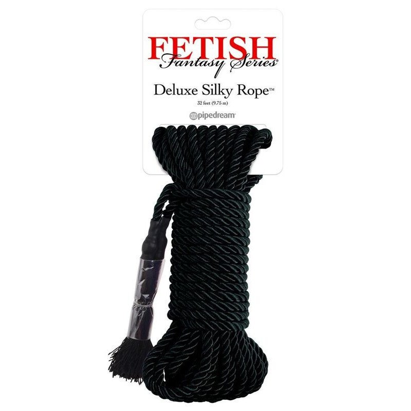 SERIE FETISH FANTASY - CUERDA DE SEDA NEGRA DE LUJO 9,75 M