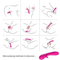 ARMONY - VIBRADOR ROMÁNTICO CON ESTIMULADOR FUCSIA