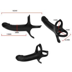 ARMONY - DILDO CON ANILLO Y VIBRADOR NEGRO