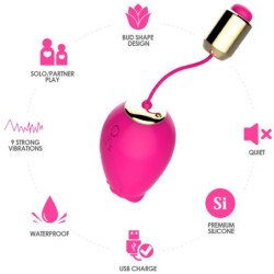 ARMONY - VIBRADOR DE HUEVO MANDALA PARA PUNTO G CON CONTROL REMOTO FUCSIA