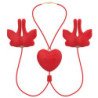 ARMONY - MAGNETIC NIPPLE CLAMPS WITH VIBRATION BUTTERFLY SHAPE RED