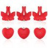 ARMONY - MAGNETIC NIPPLE CLAMPS WITH VIBRATION BUTTERFLY SHAPE RED