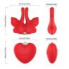 ARMONY - PINZAS MAGNÉTICAS PARA PEZONES CON VIBRACIÓN, FORMA DE MARIPOSA, COLOR ROJO