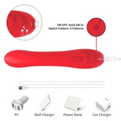 ARMONY - VIBRADOR CON LENGUA OSCILANTE ROJA