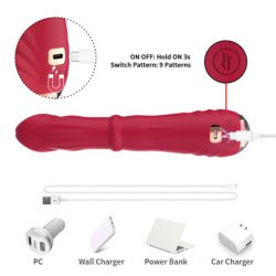 ARMONY - VIBRADOR DILDO ESTIMULADOR TERMOAJUSTABLE ROJO