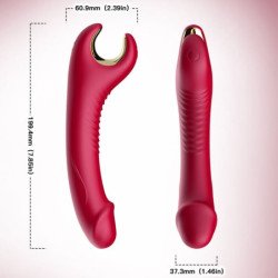 ARMONY - VIBRADOR Y ROTADOR PRINCE DILDO ROJO
