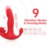 ARMONY - VIBRADOR ANAL PARA BRAGUITAS, ESTIMULADOR DEL PUNTO C Y G, CONTROL REMOTO, ROJO
