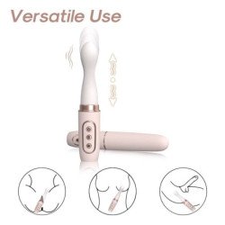 ARMONY - VIBRADOR ROTADOR Y MÁQUINA TELESCÓPICA AUTOMÁTICA AMARILLA
