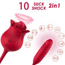 ARMONY - ROSELIP LAMIDA DE CLÍTORIS VIBRATORIO Y VIBRADOR ROJO