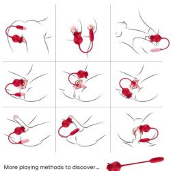 ARMONY - ROSELIP LAMIDA DE CLÍTORIS VIBRATORIO Y VIBRADOR ROJO