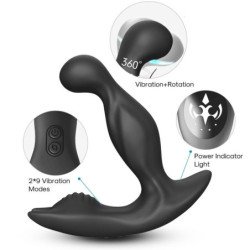 ARMONY - VIBRADOR ANAL BAT KING, ROTADOR DE PRÓSTATA, CONTROL REMOTO, NEGRO