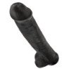 KING COCK - REALISTIC DILDO WITH TESTICLES 38 CM BLACK
