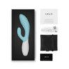 LELO - VIBRADOR DOBLE INA TWIST CONEJO PARA PUNTO G Y CLÍTORIS AZUL