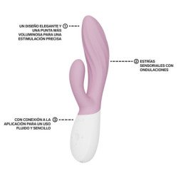 LELO - VIBRADOR DOBLE INA TWIST CONEJO PARA EL PUNTO G Y EL CLÍTORIS ROSA