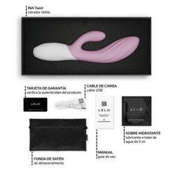 LELO - VIBRADOR DOBLE INA TWIST CONEJO PARA EL PUNTO G Y EL CLÍTORIS ROSA