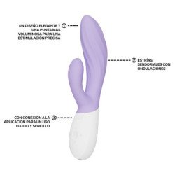 LELO - VIBRADOR DOBLE INA TWIST CONEJO PARA EL PUNTO G Y EL CLÍTORIS LAVANDA
