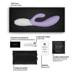 LELO - VIBRADOR DOBLE INA TWIST CONEJO PARA EL PUNTO G Y EL CLÍTORIS LAVANDA