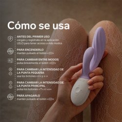 LELO - VIBRADOR DOBLE INA TWIST CONEJO PARA EL PUNTO G Y EL CLÍTORIS LAVANDA