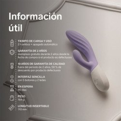 LELO - VIBRADOR DOBLE INA TWIST CONEJO PARA EL PUNTO G Y EL CLÍTORIS LAVANDA