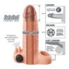 FANTASY X-TENSIONS - FUNDA EXTENSORA DE PENE VIBRADORA DE 5 CM CON SENSACIÓN REAL, COLOR BEIGE